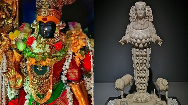 Goddess with one three many breasts Where is this deity worshipped