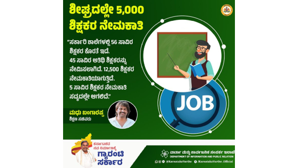 Recruitment Of 5 Thousand School Teachers Soon Minister Madhu Bangarappa
