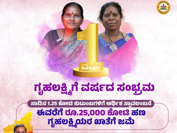 Karnataka Government s Grulahakshmi Scheme Has Completed One Year Karnataka Government s Grulahakshmi Scheme Has Completed One Year