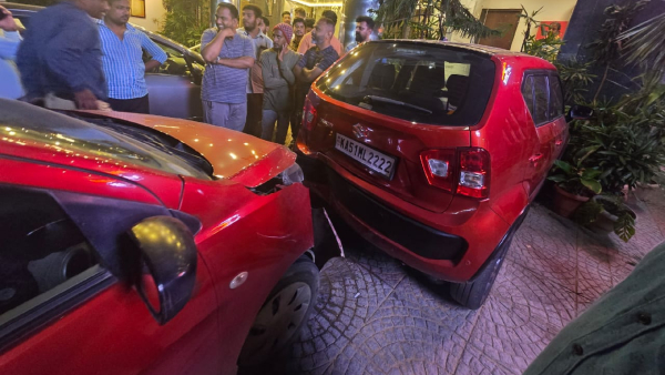 Minor Boy Drive Car And Committed Accident At Hassan District K R Puram