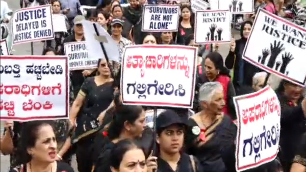 Kolkata doctor rape case Protest by 28 organizations in Chikkamagaluru