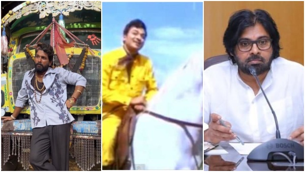 Pawan Kalyan praise Dr Rajkumar and Critisize Allu Arjun s Puspha Movie