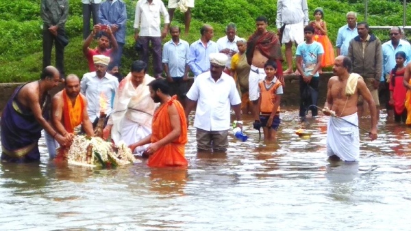 Polinka Puja To Calm The Kaveri River In Monsoon Season At Kodagu District