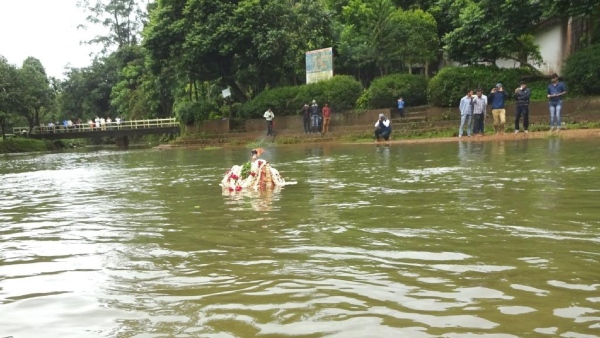Polinka Puja To Calm The Kaveri River In Monsoon Season At Kodagu District