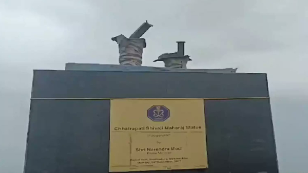 Shivaji Maharaj statue inaugurated by PM Modi last year collapses in Maharashtra