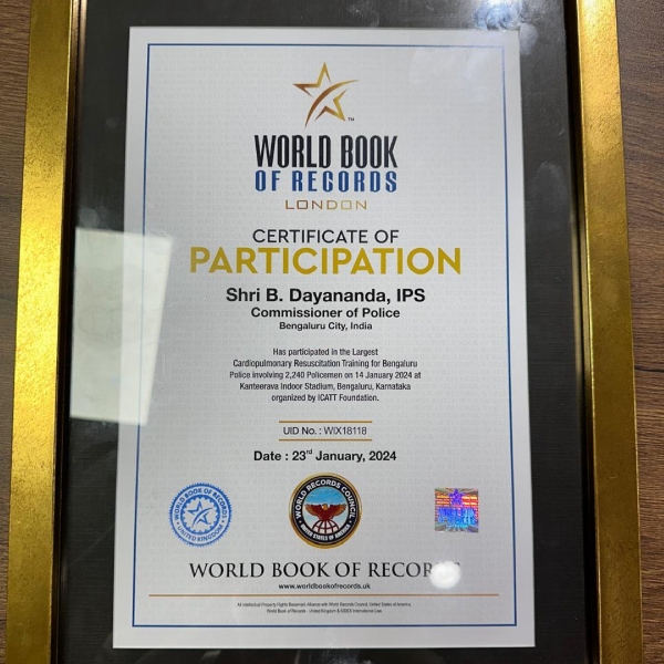 Bangalore Police Has Created A World Record