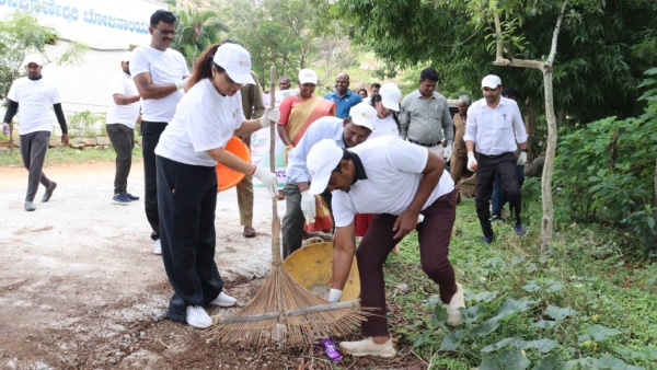 Trucking And Tree Planting Program Starts at Bengaluru Rural Hill Station