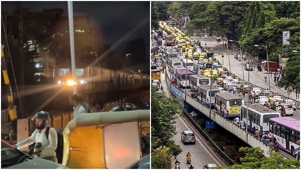 Train Stuck in Bengaluru Traffic Sparks Viral Video and Memes
