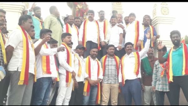 Misunderstanding Between Chamarajanagar Karnataka Rakshana Vedike Members