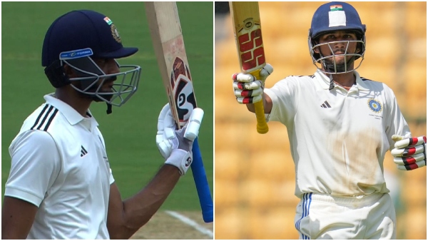 Duleep Trophy Musheer Khan Rescue India B Vijaykumar Vyshakh Shines with bowling for India C