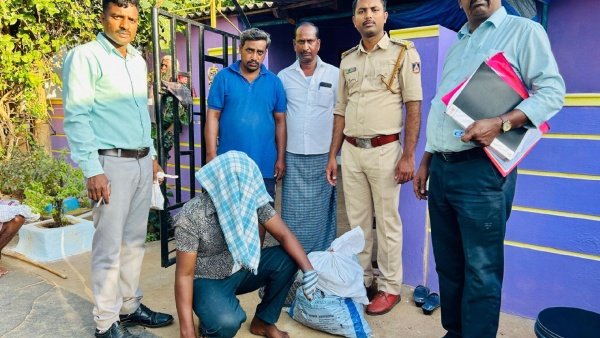 Illegal liquor storage inside house wall in Nitre village