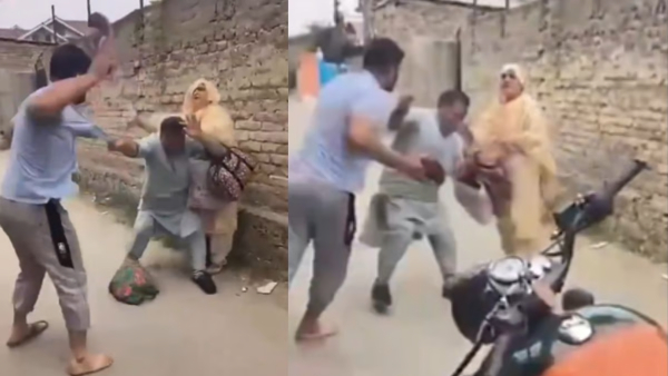 jk man brutally beats elderly parents with slipper- video goes viral
