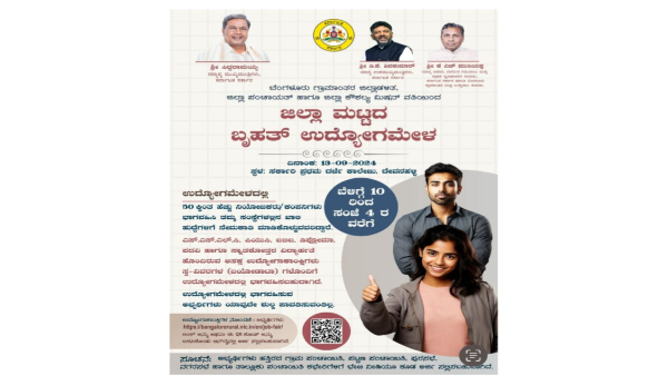 Job Fair 2024 Bengaluru Rural District Held Job Fair on Sep 13