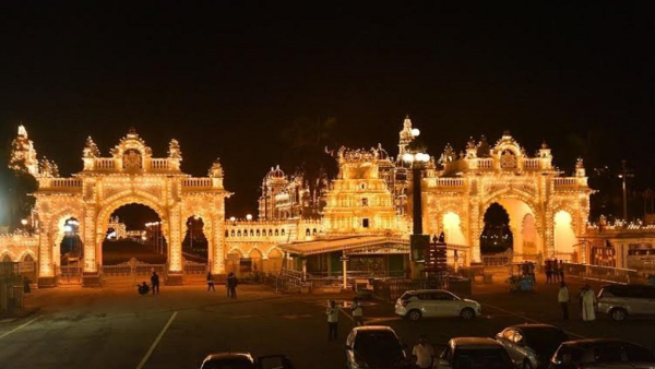 Mysuru Dasara 2024 Golden Throne Furnished For A Kasagi Darbar In The Mysuru Palace