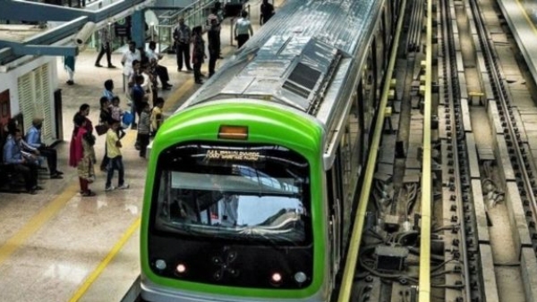 Namma Metro Banni Nodi signboards Installation around K R Market Metro Station Know details Namma Metro Banni Nodi signboards Installation around K R Market Metro Station Know details