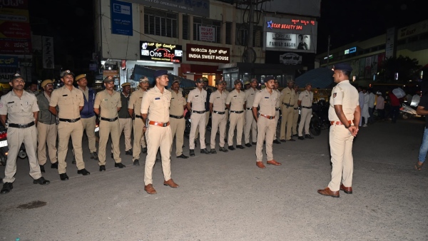 Ganesh Chaturthi And Eid Milad Shivamogga Police Route March