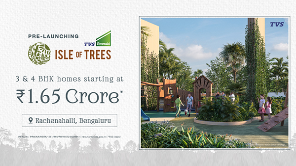 TVS Emerald Isle of Trees will be saling best Housing in Rachanahalli Bengaluru