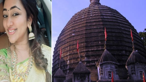 Darshan Thoogudeepa wife Vijayalakshmi visited the Kamakya temple in Assam