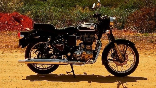 A Youth Set Fire To A Bullet Bike In Bengaluru