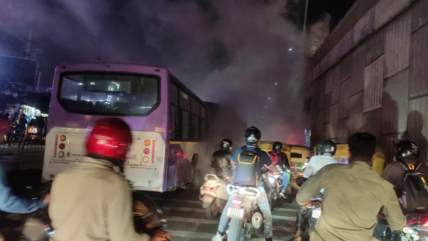 Bengaluru Bus Fire near Bommanahalli