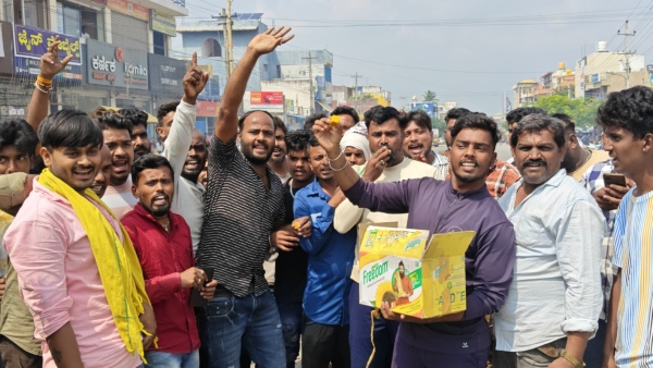 Interim bail for actor Darshan Grand celebration by Fans in Chamarajanagar