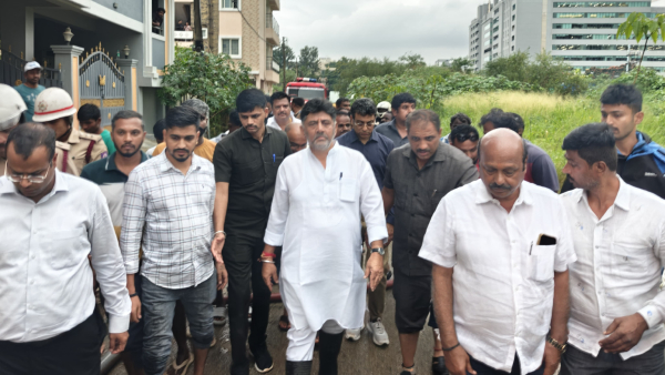 Bengaluru Rain DK Sivakumar told BBMP to break the house and save the people