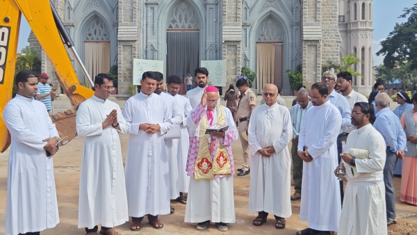 Foundation Stone Has Been Laid For The New Entrance Of St Philomena s Church