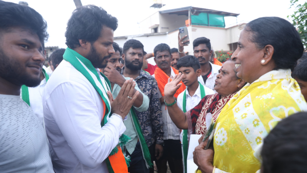 Nikhil Kumaraswamy s grandmother blessed him asking if he will win in Channapatna