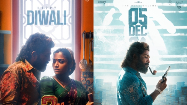 Pushpa 2 Couple Poster Released of Actress Rashmika Mandanna and Allu Arjun