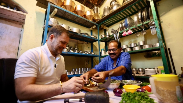 Rahul Gandhi Prepared A Dish In The Kitchen Of A Dalit Home