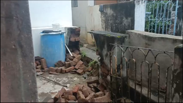 Shivamogga Water entered the houses due to heavy rain - people slept at night