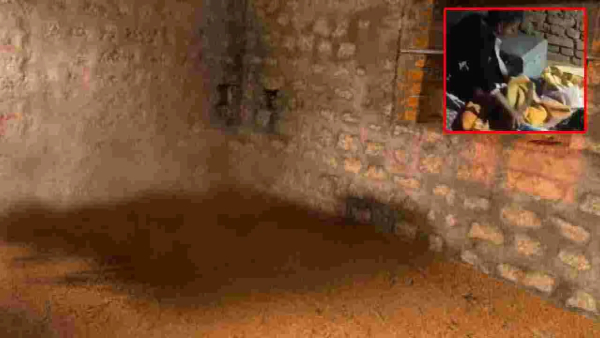 Viral video young woman locking her boyfriend in box after seeing her mother coming into the room