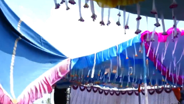 The Canopy Of CM Siddaramaiah s Stage In Haveri Was Blown Away The Canopy Of CM Siddaramaiah s Stage In Haveri Was Blown Away