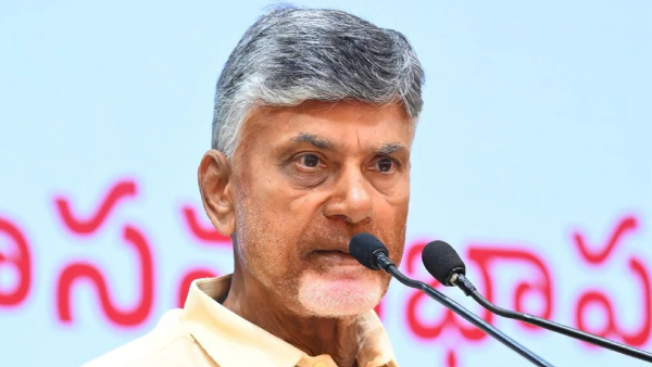 A Video Of a Woman Trying To Kiss Andhra Pradesh CM Chandrababu Naidu