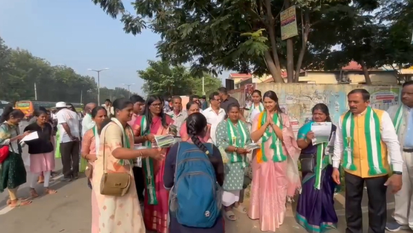 Channapatna By-election 2024 Revathi Campaigned For Nikhil Kumaraswamy In Channapatna