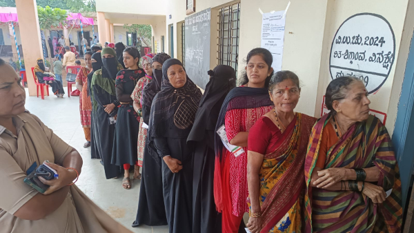 Shiggaon By Election Peaceful voting across Shiggaon constituency