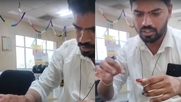 Nikhil kumaraswamy receives blood letter from jds worker after channapatna by-election result