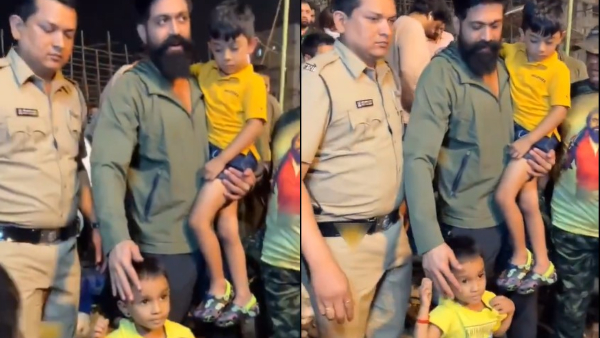 The Video Of Actor Rocking Star Yash Showing Love To Mumbai Children Has Gone Viral