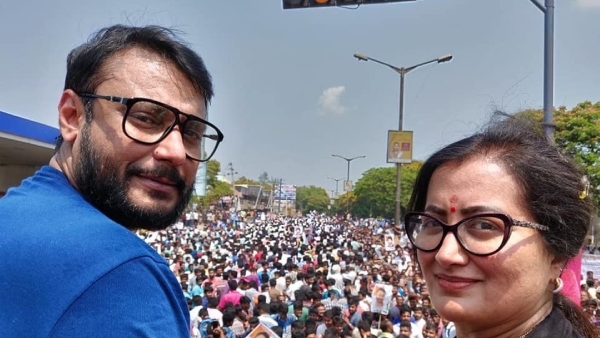 sumalatha ambareesh reaction about darshan thoogudeepa in mandya