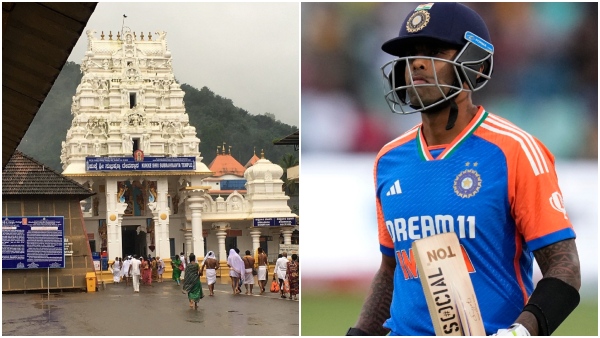 Suryakumar yadav visits Kukke Subrahmanya Temple with family