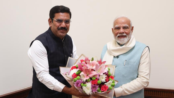 BY Vijayendra Met PM Narendra Modi In Delhi