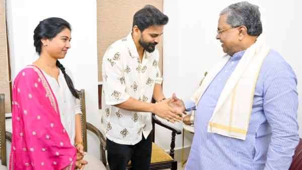 Daali Dhananjaya And Dhanyatha Extends Wedding Invitation To CM Siddaramaiah