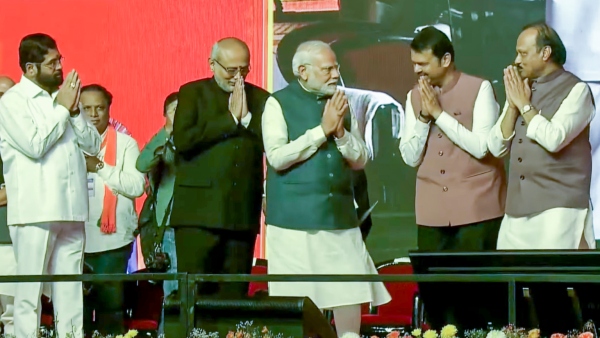 Devendra Fadnavis Sworn in as Maharashtra CM for the Third Time Eknath Shinde as DCM