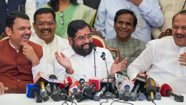 Devendra Fadnavis Sworn in as Maharashtra CM for the Third Time Eknath Shinde as DCM