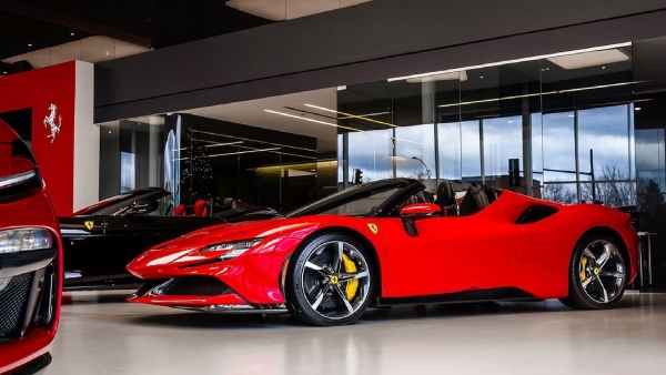 South India s First Ferrari Car Showroom Opens On Bengaluru Airport Road