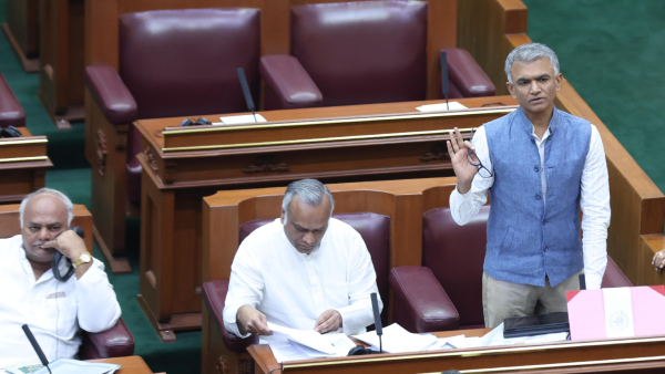 BY Vijayendra himself should stop making political speeches and give clarification Krishna ByreGowda