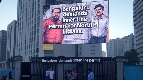 Implement Inner Line Permit for Bengaluru North Indians to Enter as Tourists Without Learn Kannada