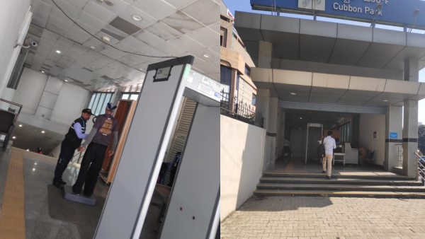 Namma Metro Cubbon Park Metro Station Income tax Office side G Entrance Opened Namma Metro Cubbon Park Metro Station Income tax Office side G Entrance Opened