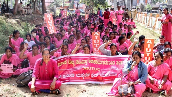 Asha Workers Protest Enters Fourth Day BJP Criticizes Karnataka Government
