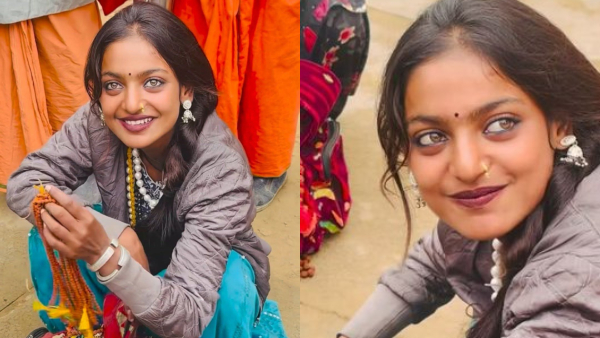 Viral Girl Monalisa Return To Her Native Place From Maha Kumbh Mela